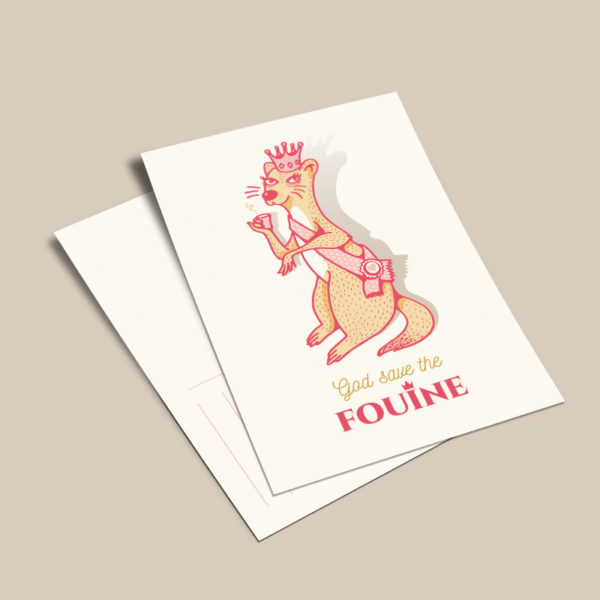 Carte postale "God save the Fouine"