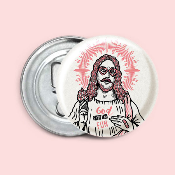 Décapsuleur "God save the fun"