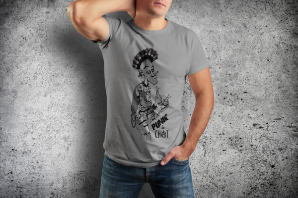 T-shirt mixte "Punk à chat"