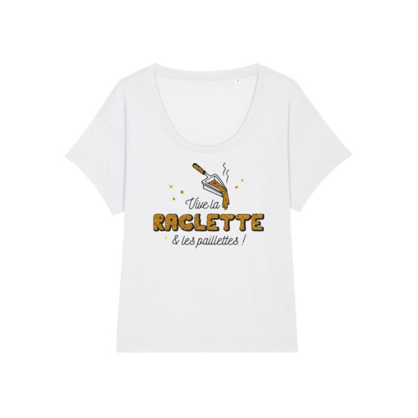 T-shirt femme "Vive la raclette & les paillettes !"