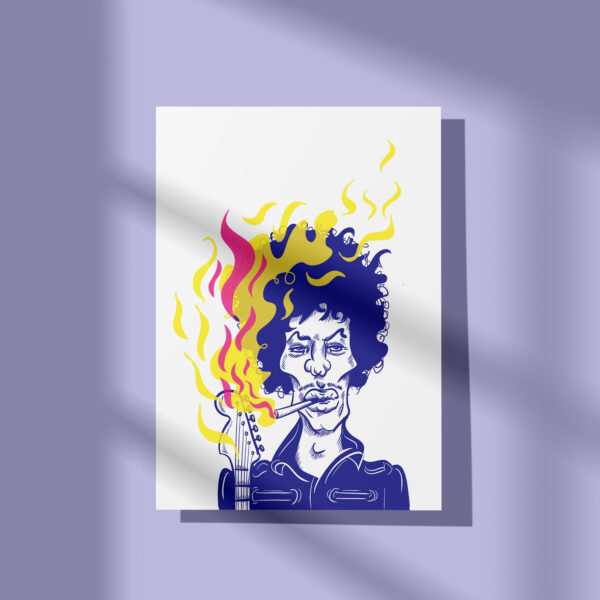 Affichette "Jimy on fire"