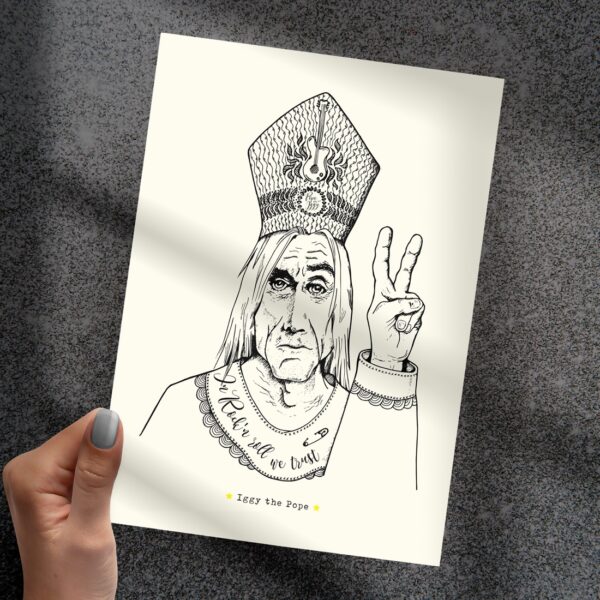 Affichette "Iggy the Pope"
