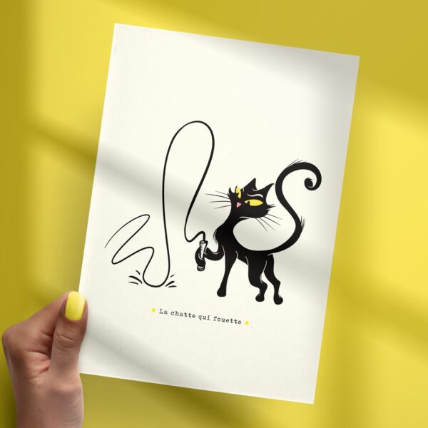 Affichette "La chatte qui fouette"