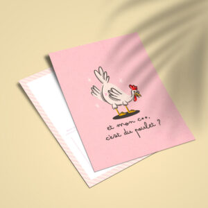 Carte postale "Mon c** c'est du poulet"