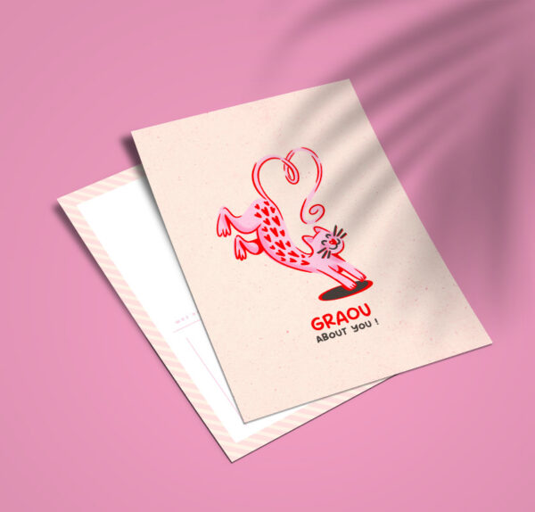 Carte postale "Graou about you"