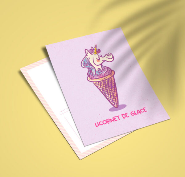 Carte postale "Li-cornet de glace"