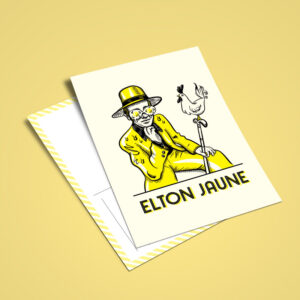 Carte postale "Elton Jaune"