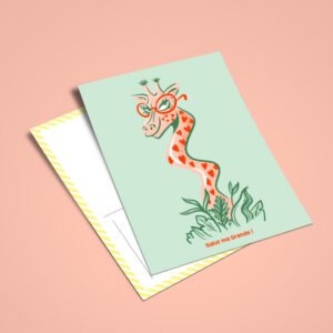 Carte postale "Girafe"