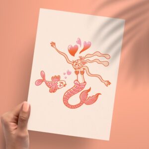 Affichette A5 "Lapin-sirène"