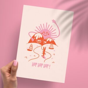 Affichette A5 "Hop hop hop"